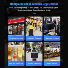POS Receipt Printer 5.5in Touch Screen 2GB RAM 32GB ROM 4G LTE WiFi 58mm Th MYMM
