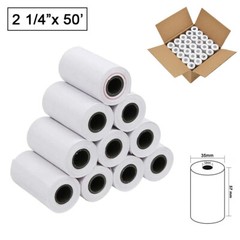 50 Rolls Thermal Paper 2 1/4″ x 50′ Credit Card Cash Register POS Receipt Paper