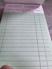 4 Pack G6000 Guest Checks Book Waitress Pad CARBON COPY 15 Line 50 Page Booklet