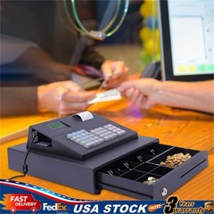 39 Keys Wired Lockable Electric Thermal Cash Register with Drawer for Catering
