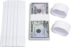 Money Band Currency Straps – 7.5 x 1.15 Inches, 100 Self-Sealing Bill Wrappers
