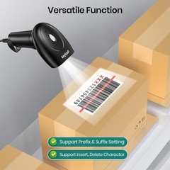 Barcode Scanner with Stand, Bluetooth and Wired Barcode Scanner, Inventory…