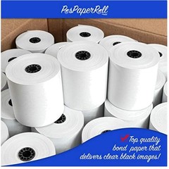 3″ x 165′ POS Paper Roll, 1-Ply Bond, 50 Rolls