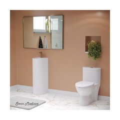 Sublime One Piece Elongated Toilet with Touchless Retrofit Dual Flush 1.1/1.6…