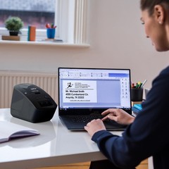 Brother QL-600 Direct Thermal Monochrome Desktop Label/Receipt Printer