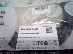 NEW 10Gtek 3M(10ft) 12G External HD MiniSAS Cable CAB-8644/8644-P3M SFF-8644