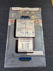 Qty 50 ControlTEK 14.5 x 25 CoinLok, Clear, Dual Handle Deposit Coin Bags sealed