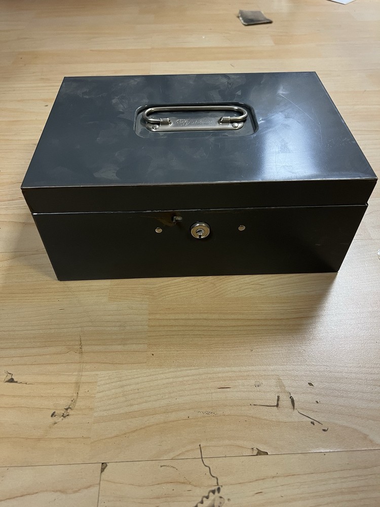Steelmaster Art Steel Co Vintage Steel Latch Cash Storage Lock Box **NO KEY**