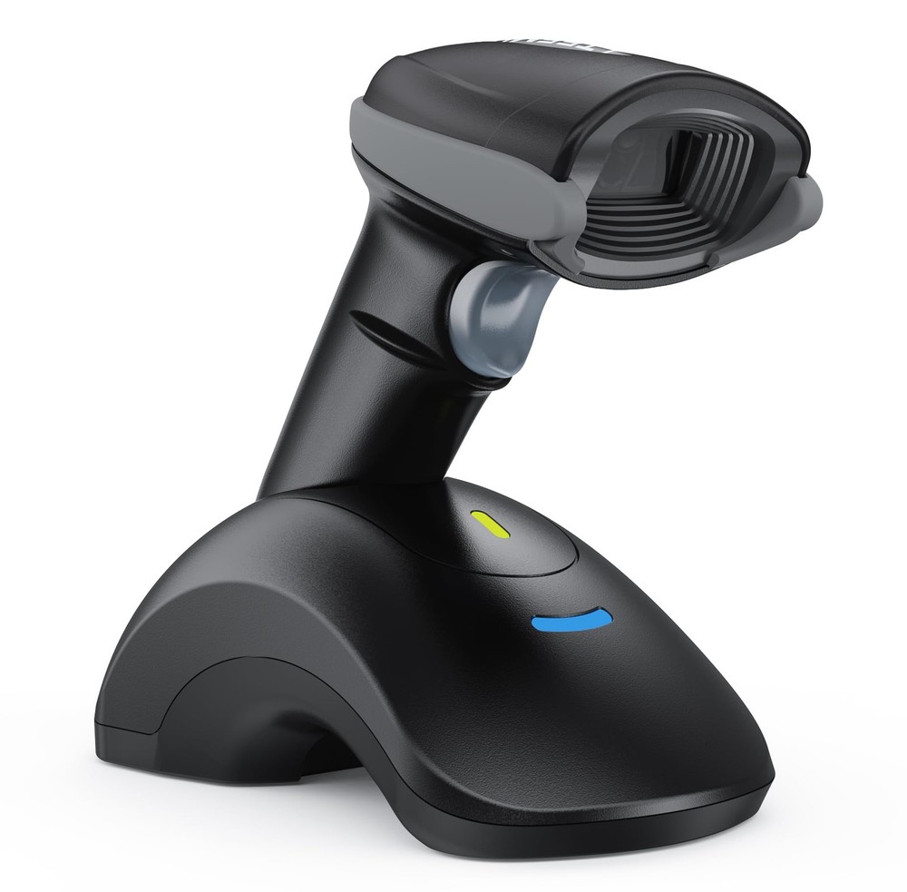 Bluetooth 1D 2D QR Barcode Scanner w/ USB Cradle Wireless BT 5.0 for iOS/Android