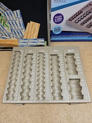 Nadex Coin Counter Handling Tray With Lid 6 Compartment Coin Sorter Teller (B7)