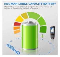 1D 2D Portable Inventory Scanner,JRHC Collector Counter 2.4G Wireless