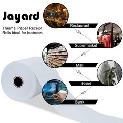 Thermal Paper Rolls 3-1/8 x 230 Inches Premium POS Register Tape 5 Rolls