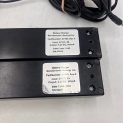 TWO 6-Pin NEXERGY BATTERY CHARGER AV140 FOR HEADSETS WITH ONE Power Supply QSR