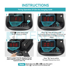 Retekess TD175P Restaurant Pager Calling Queuning System 30 Buzzer Cafe Bar Club