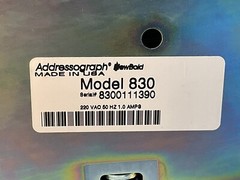 NewBold Addressograph Electric 830 Credit Card Imprinter / MAR958