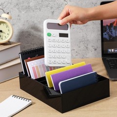 2 Pack Money Organizer for Cash Black Acrylic Money Holder with Removable Div…
