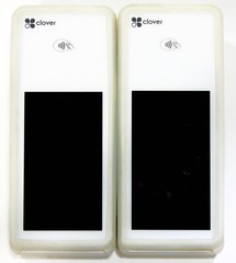 2 Lot Clover Flex C401U Handheld Portable Credit CardPOS Touch Screen Terminals