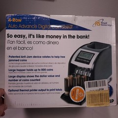 Royal Sovereign FS-44P Electric Coin Money Sorter 4 Row Counter w/ Box Tested