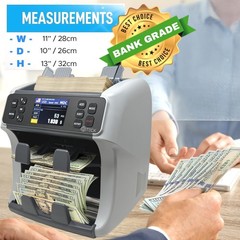 Deteck DT800 Bank Grade Mixed Denomination Money Counter White