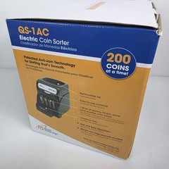 Royal Sovereign QS-1AC Electric Coin Sorter Counter Machine Black NIB