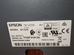 MICROS EPSON TM-U220B M188B POS Receipt Printer W/Power Cord