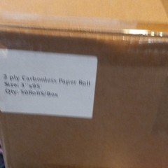 2-Ply Carbonless Cash Register Paper Rolls 3 in x 95 ft Box of 50