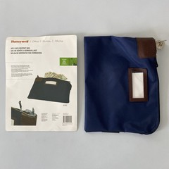Honeywell Key Lock Deposit Bag with 2 Keys Vinyl Navy Blue Model 6505