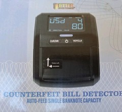Máquina portatil detector billetes Falsificados USD/EUR/GBP/MXN pantalla LCD