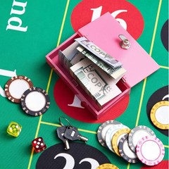 1 Pack Acrylic Money Bank Box for Gambler, Winners Portable Safe Casino Money…