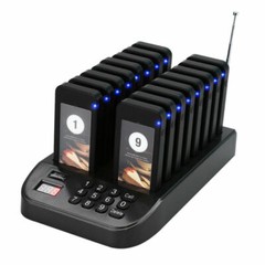 16 Restaurant Coaster Pager Guest keypad Wireless Calling Paging Queuing System