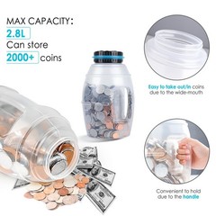 X-Large Piggy Bank for Boys Adults, Digital Coin Counting Bank with LCD Count…