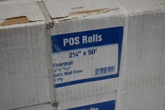 Alliance POS Thermal Receipt Paper Rolls 2 1/4 x 50 ft 1 Ply Solid Core 50 Pack