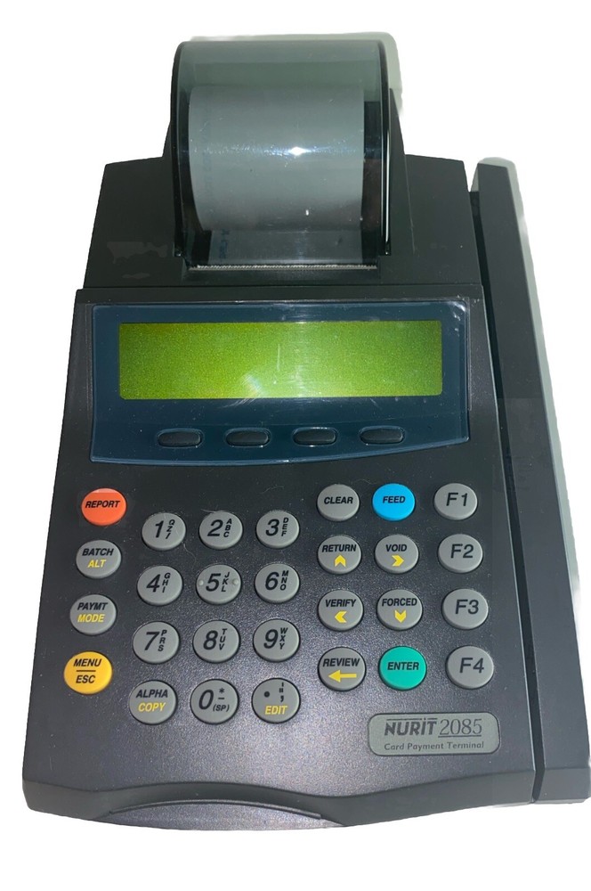 Lipman Nurit 2085 Thermal Credit Card Payment Terminal Lip W/Power