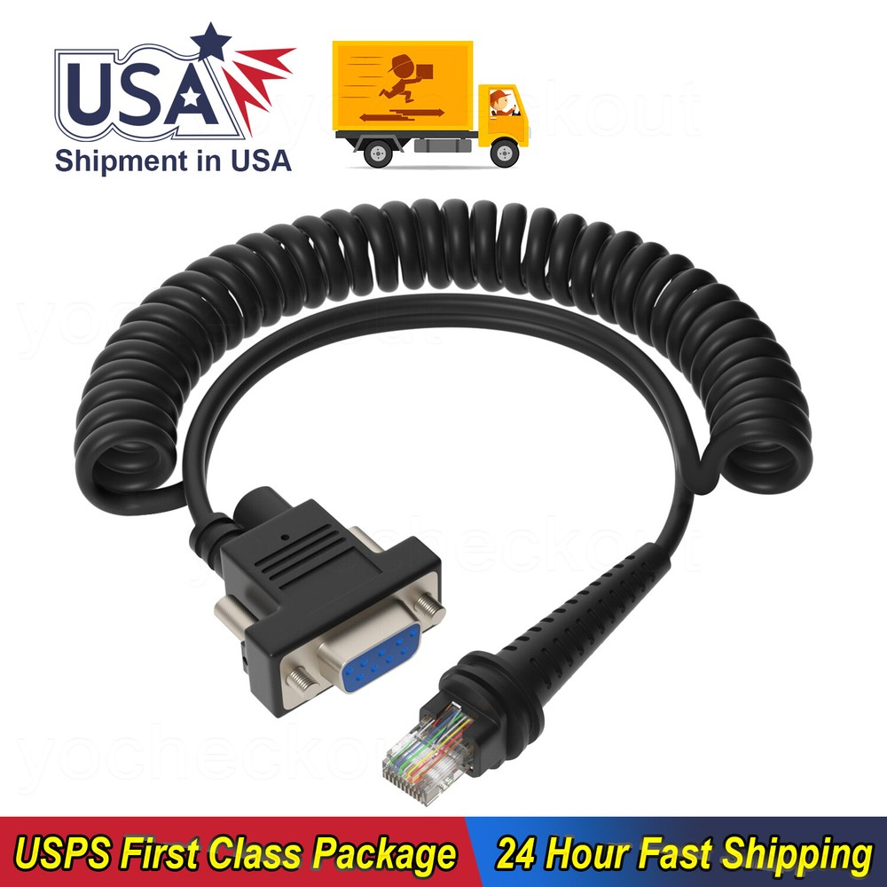 For Honeywell 1470G 1472G 1452G 1950G-HD 1950G-SR Coiled Cable 5M RS232 to RJ45