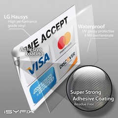 Durable 7×6 Inch Vinyl Credit Card Acceptance Signs – 4 Pack for Businesses