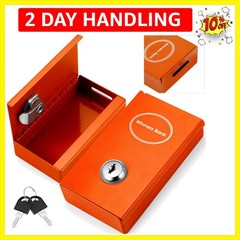 1 Pack Metal Box for Gamblers Pocket Sized Winner Bank Casino Cash Box with 2…