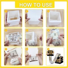 18th Birthday Money Box for Cash Pull, Happy Birthday Black Gold Boxes Gifts …