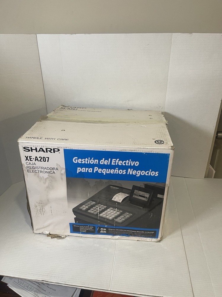 Sharp XE-A207 Electronic Cash Register Dual Thermal Printer SD Slot Black Grey