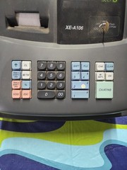 Sharp XE-A106 Electronic Cash Register FOR PARTS or REPAIRS. SEE PICS.