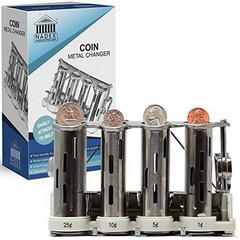 Nadex Coins NCC11110 4 Barrel Steel Coin Dispenser w/ Belt Clips
