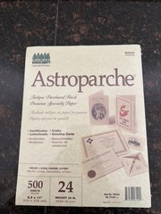 Wausau Astroparche Natural Antique Parchment Specialty Paper 24lb 8.5×11 500 She