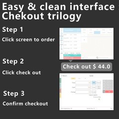 Touch Screen POS Cash Register for Small Business Retail and Restaurant Terminal