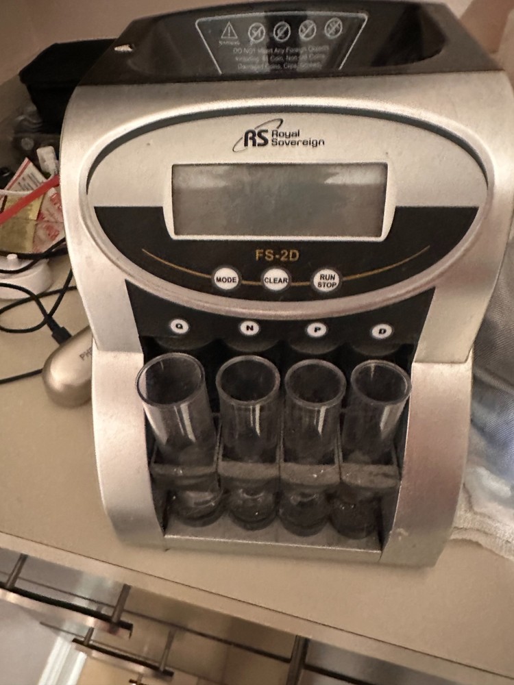 Royal Sovereign FS-2D 2 Row Coin Counter used working