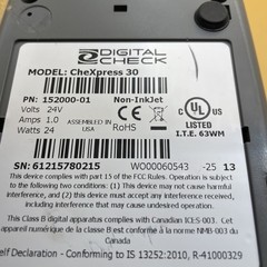 Digital Check CheXpress CX30 Check Scanner (m152000-021 for parts only UNTESTED