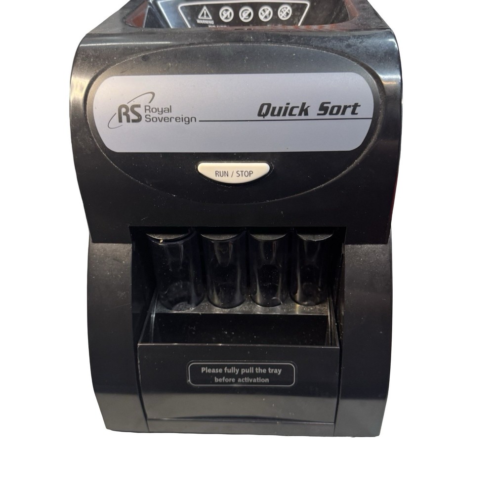 Royal Sovereign Quick Sort Counter Top Coin Sorting Machine QS-1AC Tested
