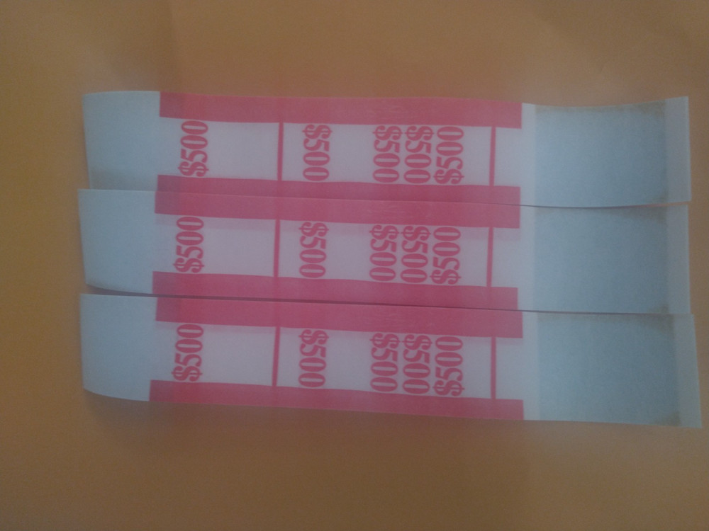 15 currency straps money bands red $ 500 for $ 5