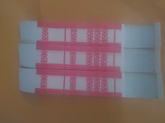 15 currency straps money bands red $ 500 for $ 5