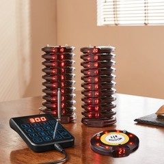 VEVOR Restaurant Wireless Pager System 20 Call Coasters Guest Queuing Calling