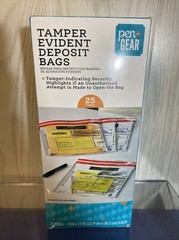NEW! Tamper Evident Security Deposit 25 Sealing 9×12” Bags by Pen+Gear*Verified*