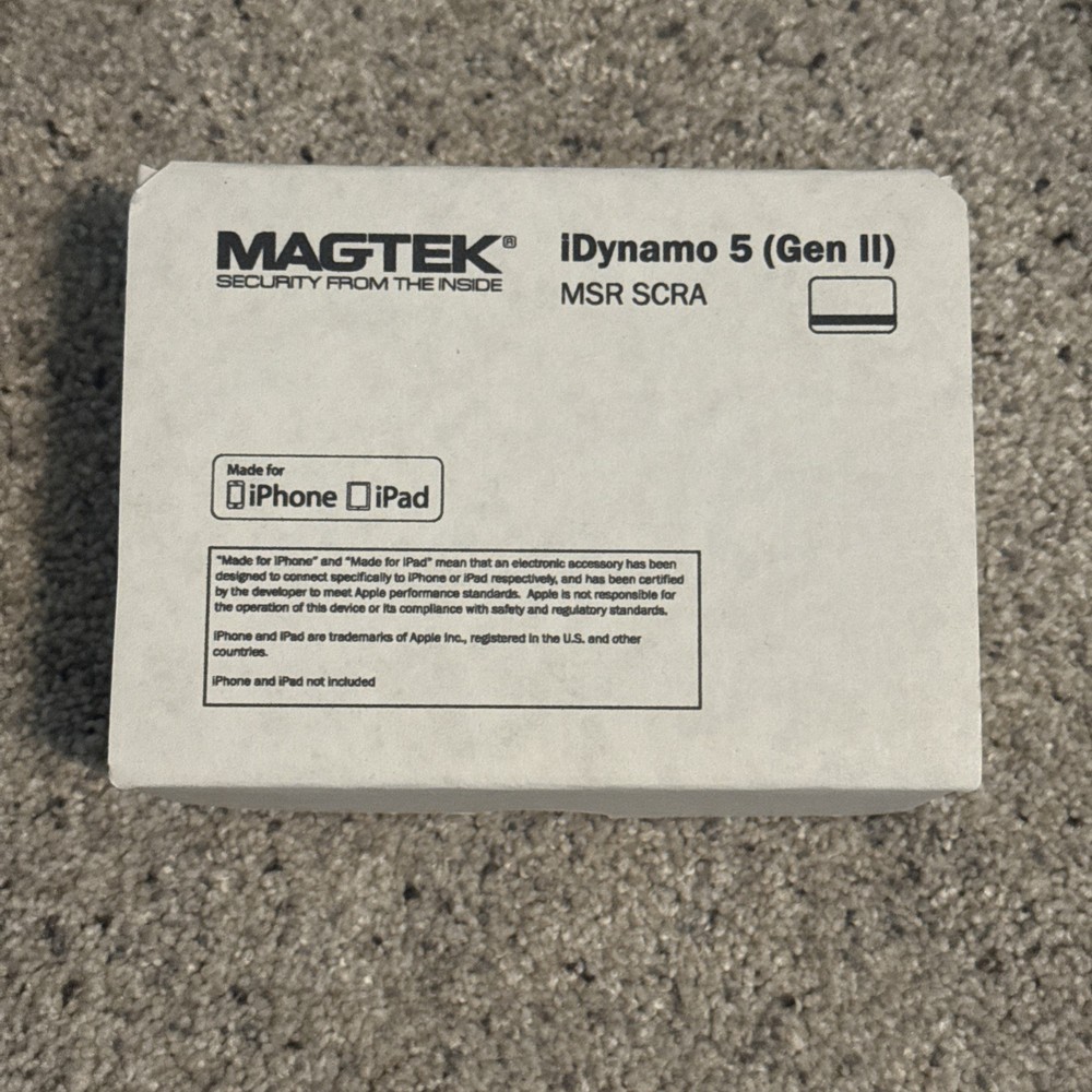 NEW IN BOX MagTek iDynamo 5 Gen II Card Reader for iPhone & iPad